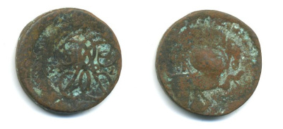 РОССИЯ 1 КОПЕЙКА 1757 медь 61-117