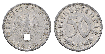 Германия 50 рейхспфеннигов 1939 A KM 96, J. 372 алюминий 4173-867