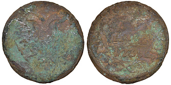 Россия деньга 1735 Анна Иоанновна (1730-1740) Биткин 327 медь 51-3716