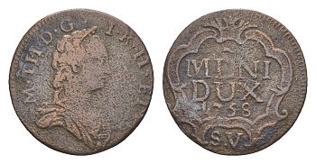 Милан 5 сольдо 1758 Мария-Терезия KM 170 серебро 1515-1045