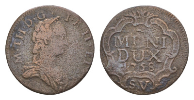 Милан 5 сольдо 1758 Мария-Терезия KM 170 серебро 1515-1045