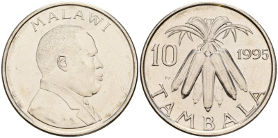 Малави 10 тамбал 1995 KM 27 сталь плакированная никелем UNC 4604-916