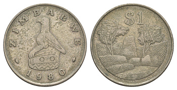 Зимбабве 1 доллар 1980 KM 6 медно-никель 4646-614