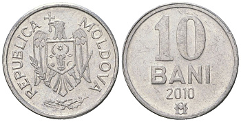 Молдавия 10 бань (бани) 2010 KM 7 алюминий UNC 4621-353