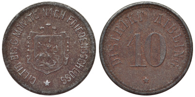 Германия, округ Айблинг 10 пфеннигов ND Бавария, нотгельд Funck 7.2 железо 4119-953