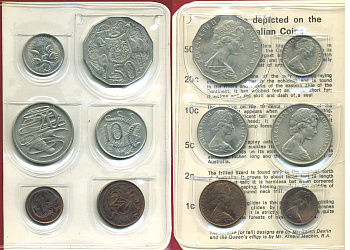 Австралия набор из 6 монет 1969 в оригинальном буклете, с сертификатом UNC 3-6-3-3