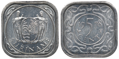 Суринам 5 центов 1978 KM 12.1a алюминий UNC 4118-526