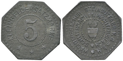 Шлирбах (Гессен-Нассау) 5 пфеннигов ND цинк 4563-114