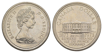 Канада 1 доллар 1973 100 лет со дня присоединения провинции остров Принца Эдуарда (1873-1973) KM 82 никель UNC 4185-436