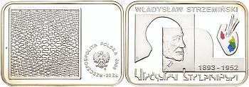 Польша 20 злотых 2009 Польские художники XIX-XX вв. Владислав Стржеминский, цветная эмаль KM 706 серебро PROOF 1069-2-42