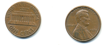 США 1 ЦЕНТ 1971 D, ЛИНКОЛЬН KM 201 медь цинк 179-318