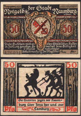 Германия, Наумбург-ан-дер-Заале 50 пфеннигов 1920 Нотгельд бумага 7556-43-4-2