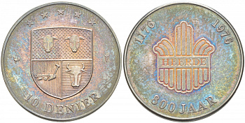 НИДЕРЛАНДЫ ЖЕТОН 10 ДЕНИР (1176-1976 ) 800 ЛЕТ HEERDE UNC 4403-816