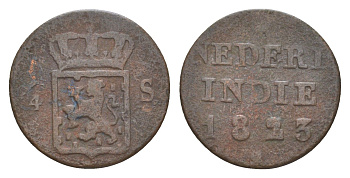 Голландская (Нидерландская) Индия 1/4 стювера 1823 S KM 287 медь 4627-1146