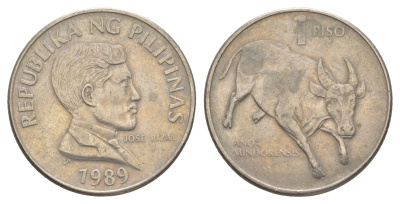 Филиппины 1 писо 1989 KM 243.1 медно-никель 4635-1026