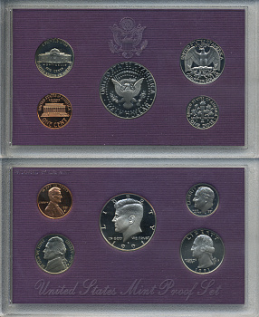 США официальный набор из 5 монет 1991 S, набор президентов, в пластике, оригинальная коробка, Кеннеди PROOF 00-00