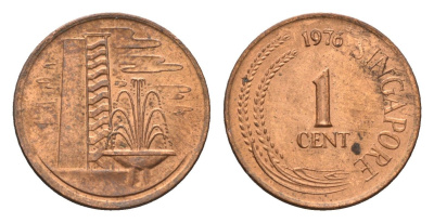 Сингапур 1 цент 1976 KM 1 бронза 4674-835