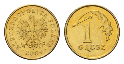 Польша 1 грош 2004 Y 276 латунь UNC 4615-442