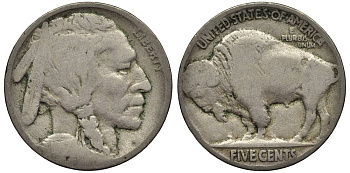 США 5 ЦЕНТОВ ND ИНДЕЕЦ, БИЗОН KM 134 медно-никель 27-732