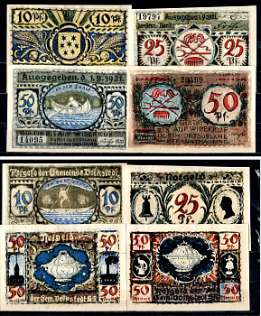 Фолькштедт (Тюрингия) набор из 4 нотгельдов 1921 2193-27-1-1