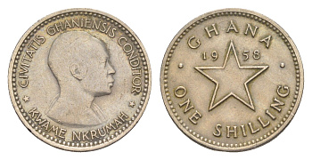 Гана 1 шиллинг 1958 KM 5 медно-никель 4643-668