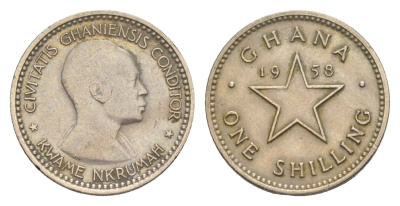 Гана 1 шиллинг 1958 KM 5 медно-никель 4643-668