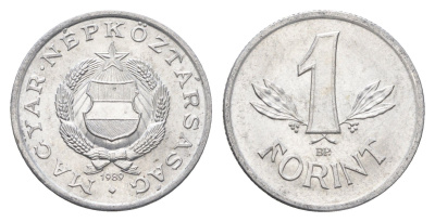 Венгрия 1 форинт 1989 BP KM 575 алюминий aUNC 4665-212