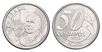 Бразилия 50 сентаво 2013 KM 651a нержавеющая сталь UNC 4642-1153