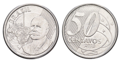 Бразилия 50 сентаво 2013 KM 651a нержавеющая сталь UNC 4642-1153