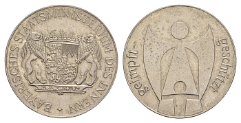 Германия Рекламный жетон вакцинации "Импфталер" 1973 диаметр 28 мм, вес 7,3 гр никель сталь aUNC 4656-532