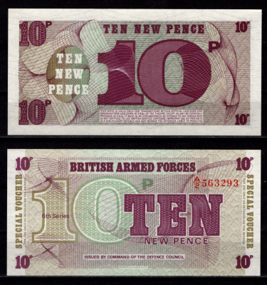 Англия 10 пенсов ND (1972) Pick M48 бумага UNC (пресс) 6317-24-3-1