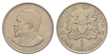 Кения 1 шиллинг 1967 Джомо Кениата KM 5 медно-никель 4597-1156