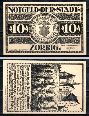 Цёрбиг (Пруссия, Саксония) 10 пфеннигов 1921 2193-43-1-2