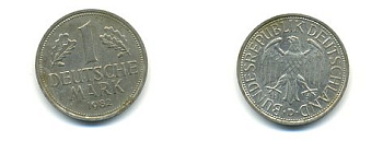 ФРГ 1 МАРКА 1982 D KM 110 медно-никель 54-2346