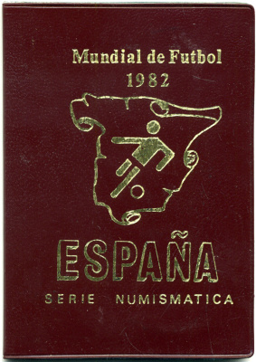 Испания официальный набор из 6 монет (50 сентимов; 1, 5, 25, 50 и 100 песет) 1980 чемпионат мира по футболу в Испании 1982 года KM MS11 (815, 816, 817, 818, 819 и 820)  UNC 3-6-3-7