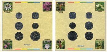 Восточно-Карибские штаты набор из 6 монет 1994 буклет, сертификат UNC 7-4-2-45