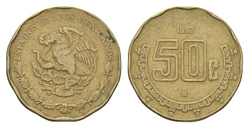 Мексика 50 сентаво 1992 KM 549 алюминиевая бронза 4664-758
