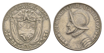 Панама 1/4 бальбоа 1979 KM 11.2a медь плакированная медно-никелем 4646-313