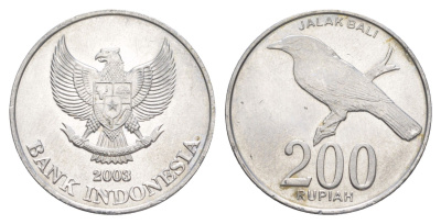 Индонезия 200 рупий 2003 KM 66 алюминий UNC 4525-234