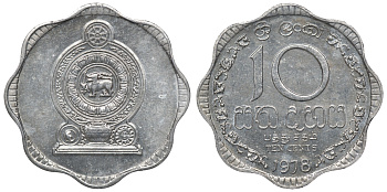 Шри-Ланка 10 центов 1978 KM 140 a алюминий 4118-414