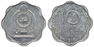 Шри-Ланка 10 центов 1978 KM 140 a алюминий 4118-945