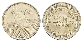 Колумбия 200 песо 2012 KM 297 медь цинк никель UNC 4652-1115