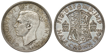 Великобритания 1/2 кроны 1946 Георг VI (1936-1952) KM 856, Spink 4080 серебро 4117-611