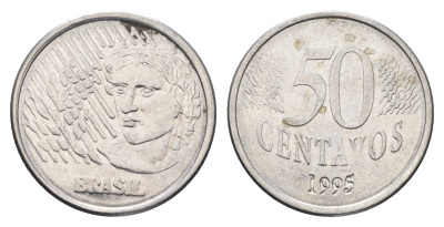 Бразилия 50 сентаво 1995 KM 635 нержавеющая сталь 4663-541
