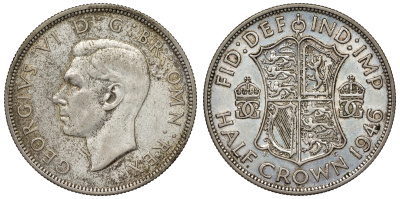 Великобритания 1/2 кроны 1946 Георг VI (1936-1952) KM 856, Spink 4080 серебро 4117-611