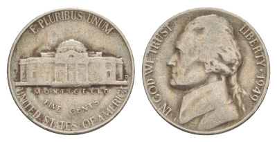 США 5 центов 1949 KM A192 медно-никель 4647-926