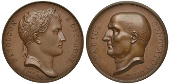 Франция медаль 1807 Наполеон I Бонапарт, на пребывание в Оструде (Польша), диаметр 41,0 мм Slg. Julius 1735, Bramsen 631 бронза 00-820-15