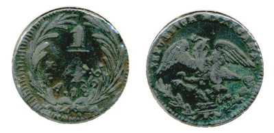 МЕКСИКА 1/4 РЕАЛА 1836 257-423