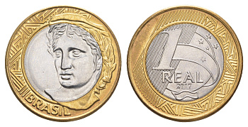 Бразилия 1 реал 2017 KM 652a биметалл UNC 4646-213