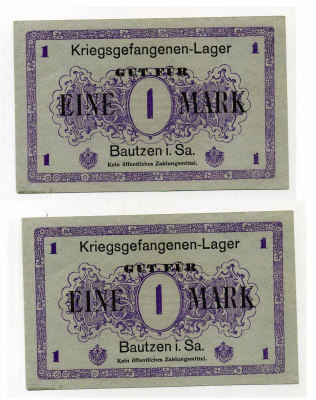 Германия 1 марка ND Баутцен в Саксонии, лагерь военнопленных C-2697 бумага 000-00-00